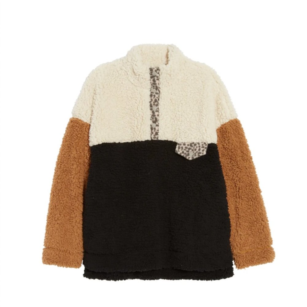 Thread & Supply Wubby Colorblock Fleece Pullover